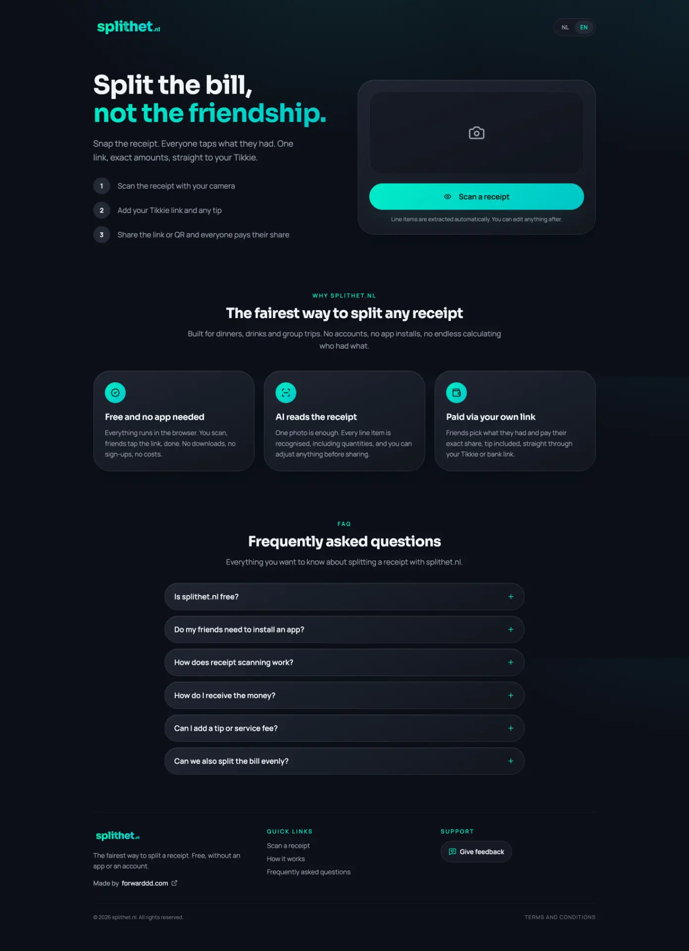 SplitHet website preview